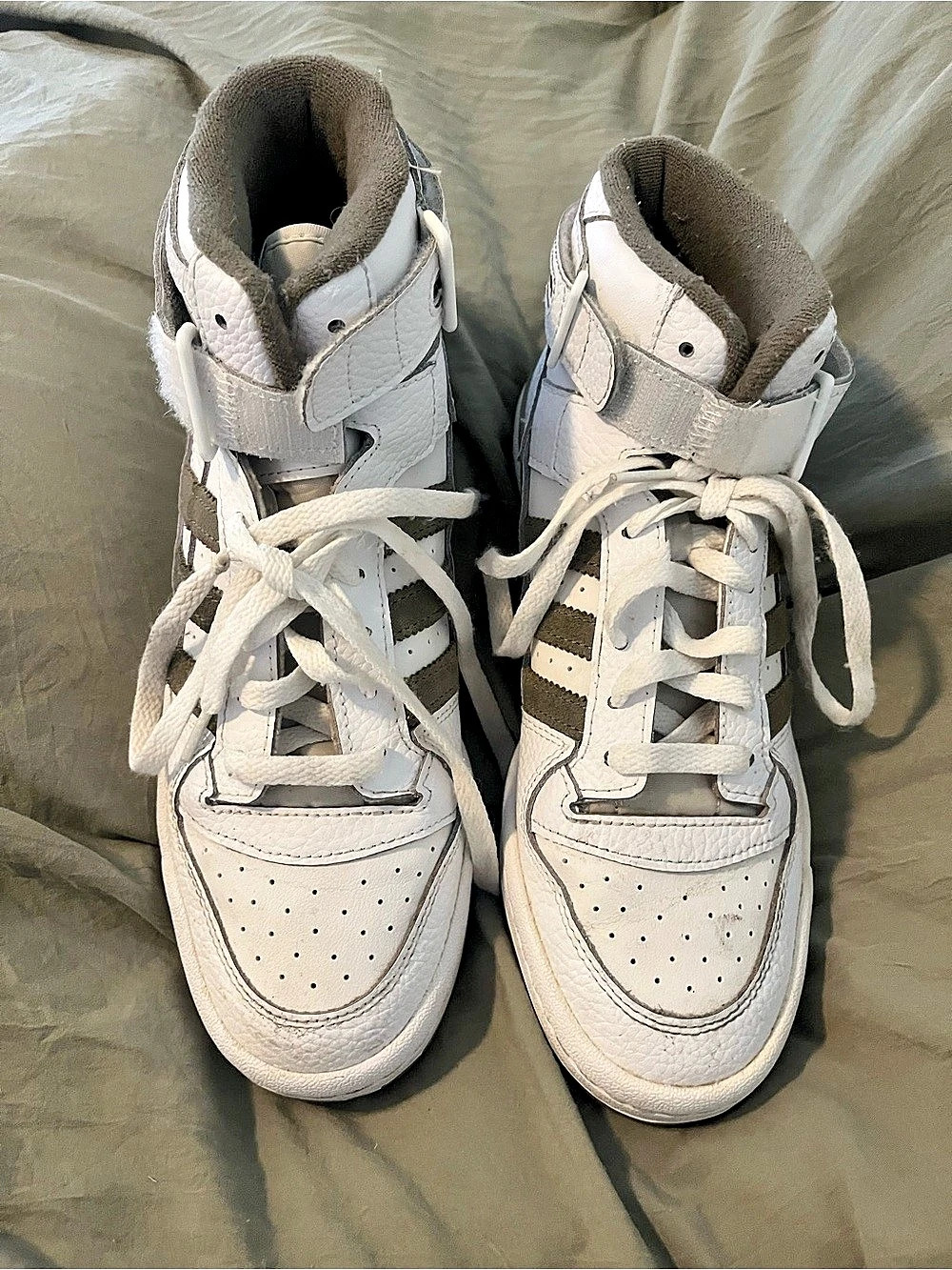 adidas Forum Mid White Orbit Green High-Top Sneakers